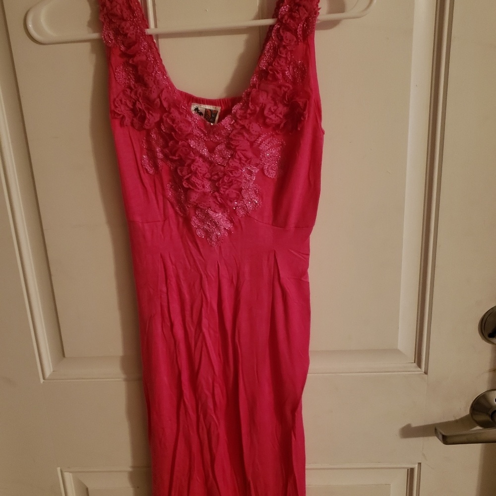 Hot pink dress
